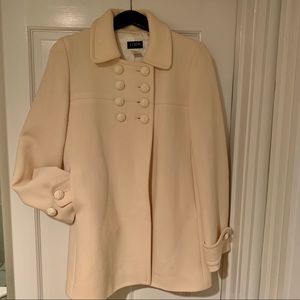 J. Crew winter white wool coat